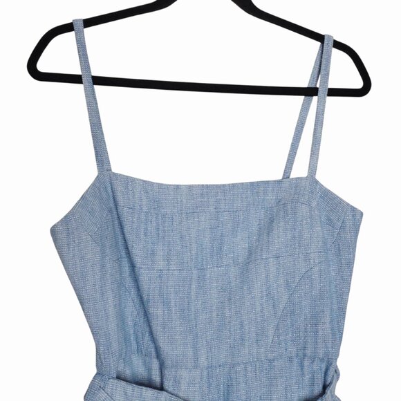 Alexis Camillo Romper Sky Blue Square Neck Cotton Linen Size M - Picture 5 of 11